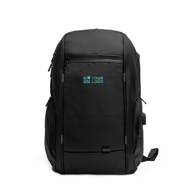 Nylon rugzak met USB-poort, gewatteerde schouderbanden en rug 17
