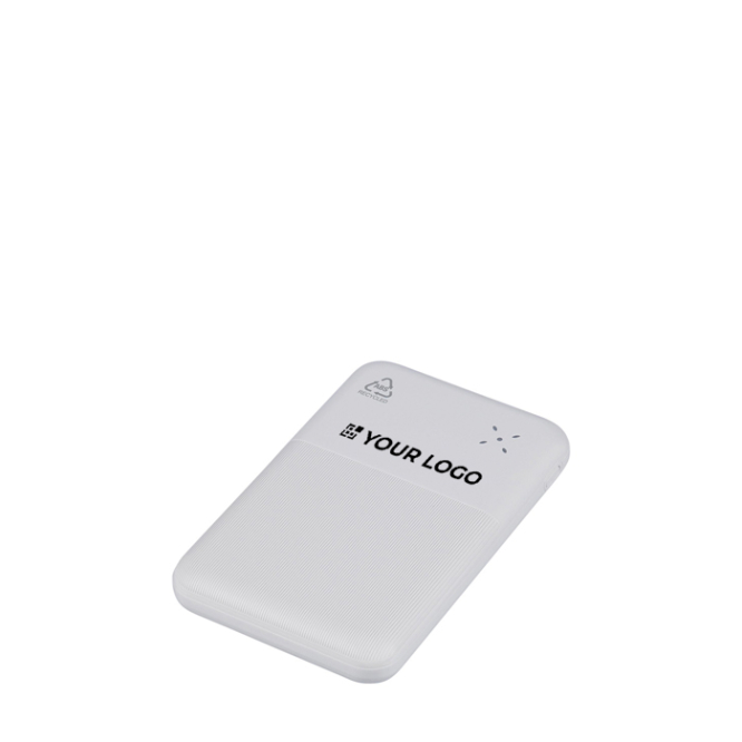 Powerbank van gerecycled kunststof met snelladen 10.000 mAh
