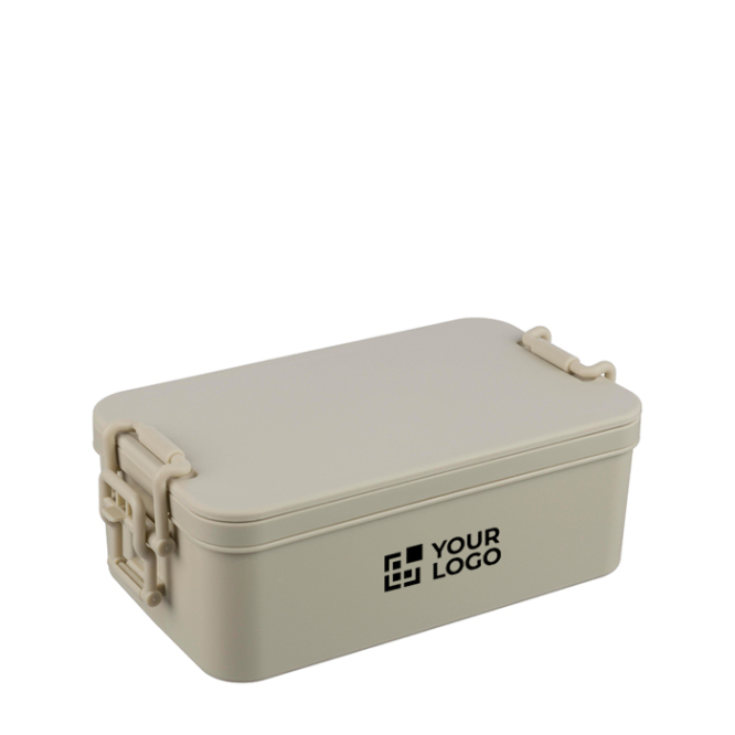 Stapelbare lunchbox met twee lagen en bestekset 2.2 L