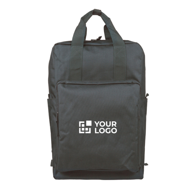 Rugzak van gerecycled polyester voor laptop 16'' met handgrepen bovenaan