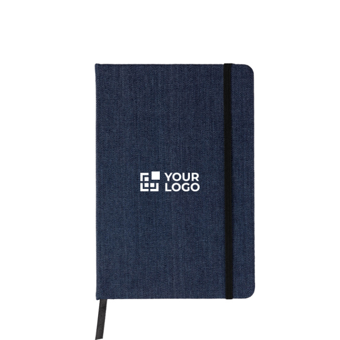 A5 gelijnd notitieboek van denimstof met casual afwerking