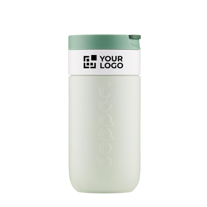 RVS thermobeker voor onderweg met klapdeksel Dopper 300 ml