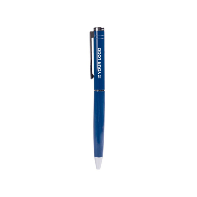 Elegante draaisysteem balpen met blauwe inkt