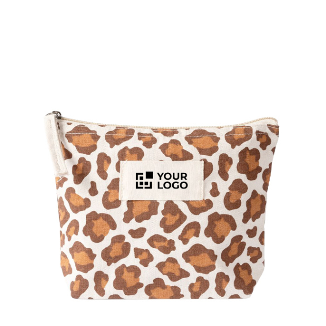 Toilettas van gerecycled katoen met dierenprint 200 g/m²