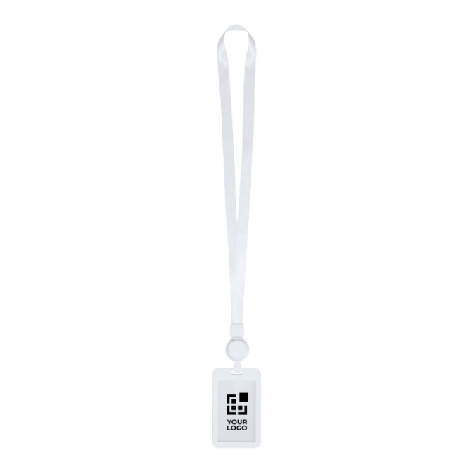 Uittrekbare lanyard met afneembare kaarthouder en clip