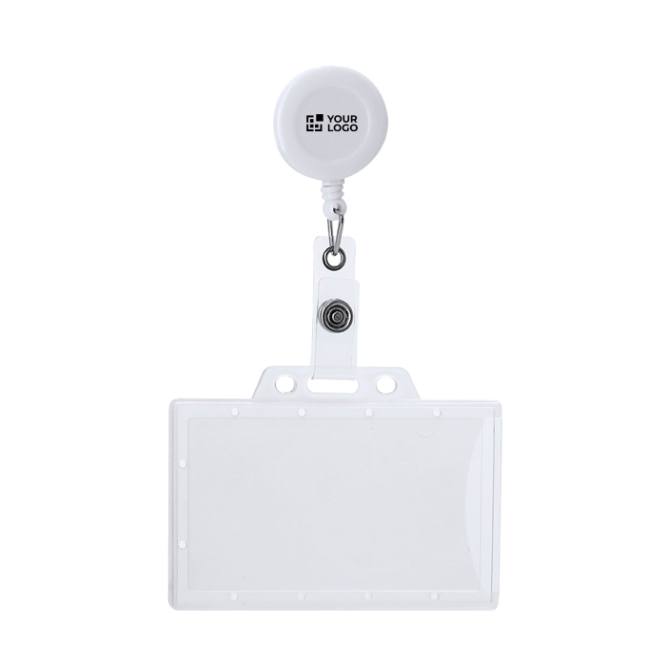 Uittrekbare lanyard met harde kaarthouder en koord van 70cm