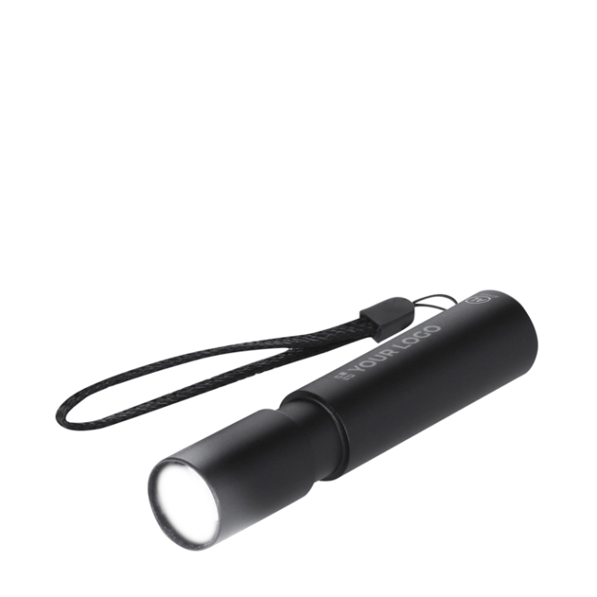 Zaklamp van aluminium met zoom en oplaadbare batterij