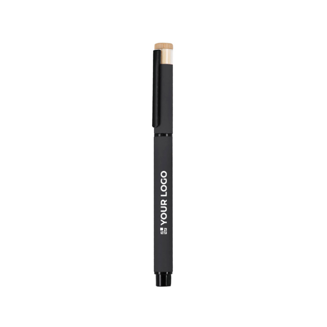 Bamboe rollerpen met aluminium en rubber afwerking