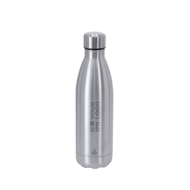 Thermofles van gerecycled roestvrij staal met dop 500 ml