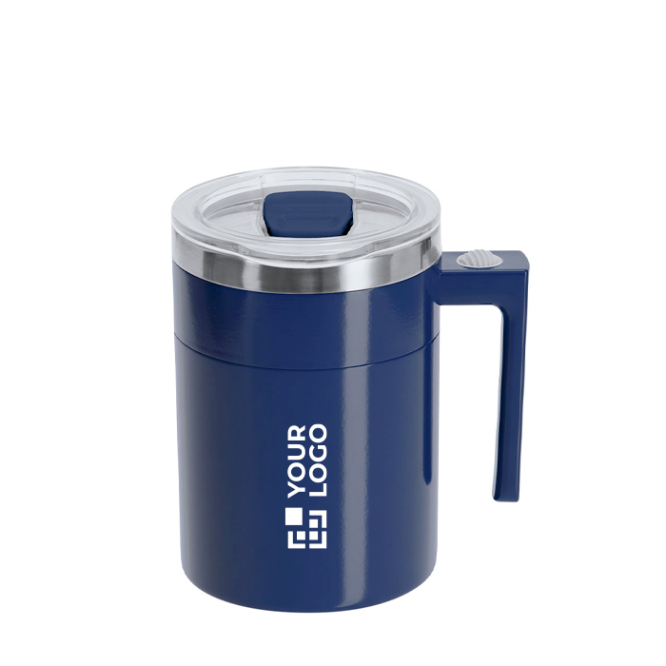 RVS mengbeker met schuifdeksel 400 ml