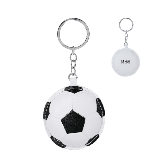 Sleutelhanger in de vorm van voetbal van synthetisch leer
