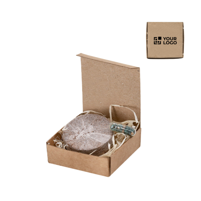 Plantbare set met wildebloemzaden en plantbaar substraat