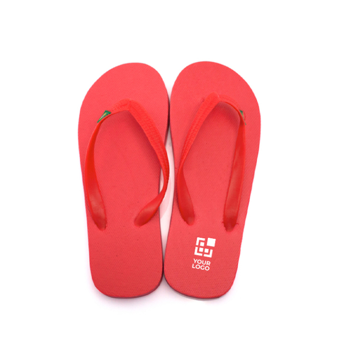 Slippers rood met logobedrukking en Braziliaanse vlag - Brasileiras 