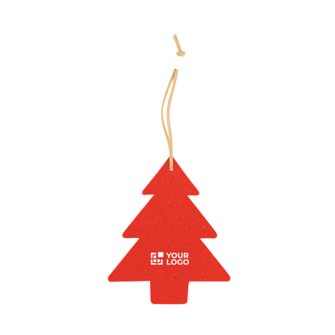 Bedrukt kerstfiguur van polyester/vilt rode kerstboom