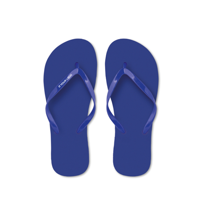 Plastic strandslippers in één kleur, personaliseerbaar 
