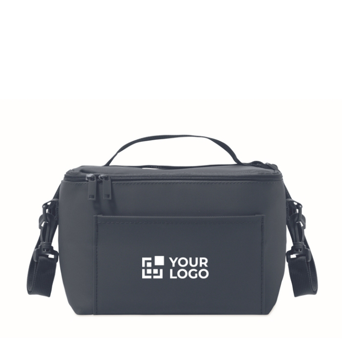 Koeltas van PU met gerecycled polyester met vak en schouderriem 5,5 L