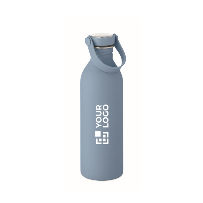 Roestvrijstalen fles met rubberafwerking 500ml