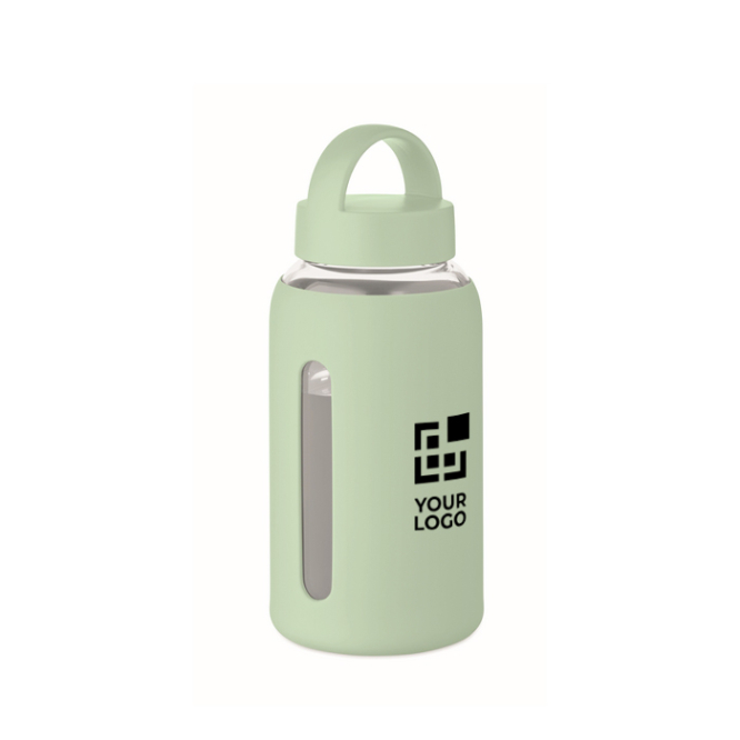 Borosilicaat glazen fles met siliconen hoes 600ml