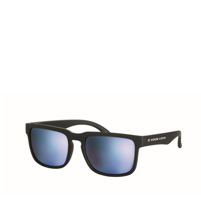 UV400-zonnebril met spiegelglazen en matte montuur