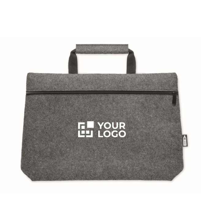 Vilten tas voor 15'' laptop weergave met jouw bedrukking