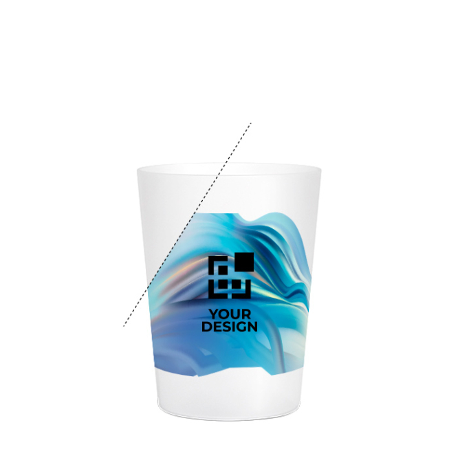Herbruikbare en recyclebare mini plastic beker 220 ml