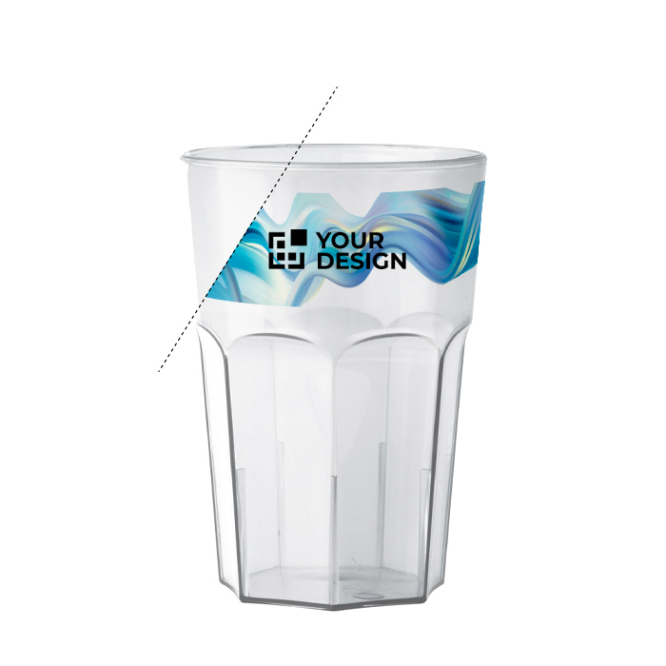 Herbruikbare Tritan® plastic beker, gemaakt in Europa 400 ml