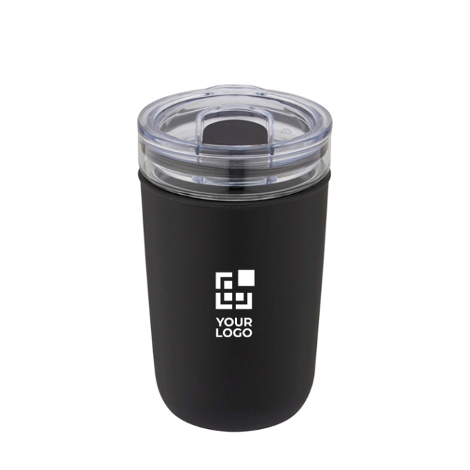 Glazen thermosbeker bedrukken kleur zwart