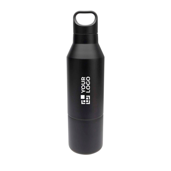 Thermofles van gerecycled roestvrij staal met afneembare beker 600ml