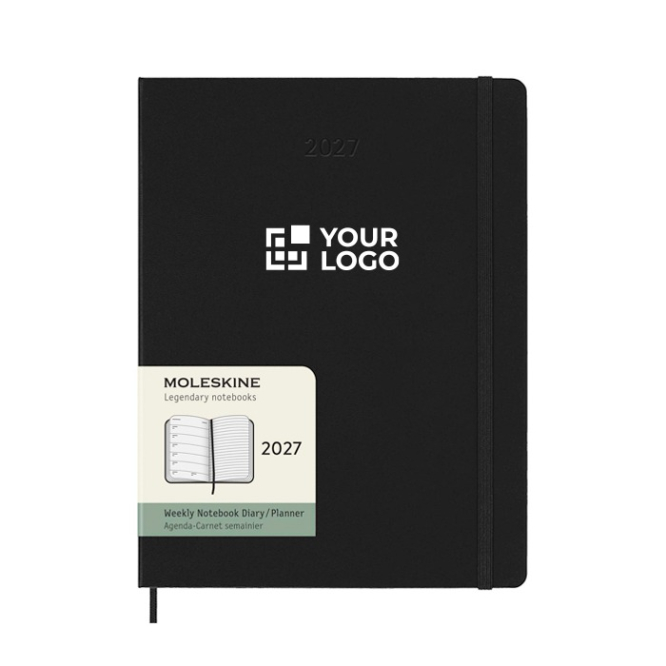 Weekagenda met elastieksluiting en harde kaft Moleskine