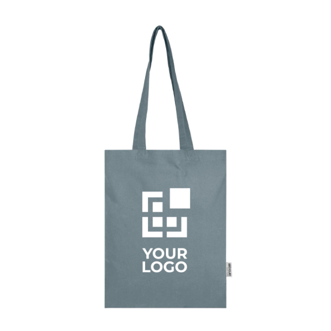 Shopper van gerecycled katoen en RPET 7 L 140 g/m²