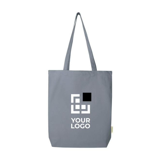 Tote bag van biologisch katoen met brede bodem 10L 270 g/m²