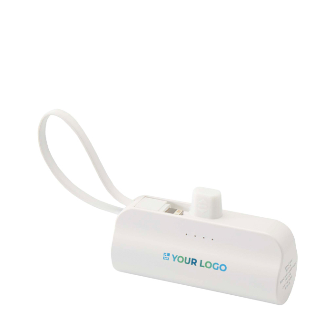 2-in-1 powerbank van gerecycled plastic met opvouwbare standaard