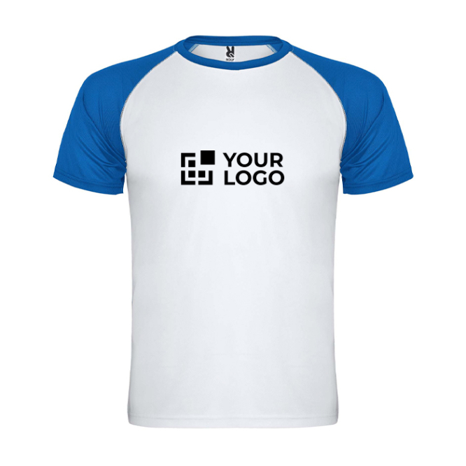 Tweekleurig sportshirt voor kinderen korte mouwen - Roly Indianapolis 