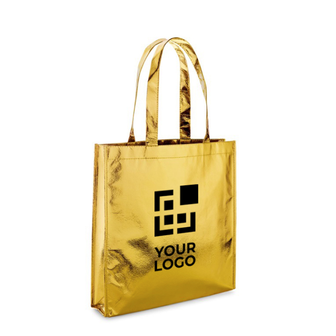 Metallic non woven tassen bedrukken met logo 