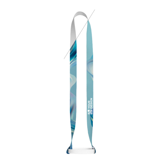 Lanyard van gerecycled polyester met siliconen bekerhouder 2cm