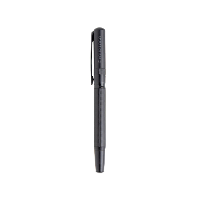 Metalen rollerpen met gegraveerde dop en slanke elegante clip