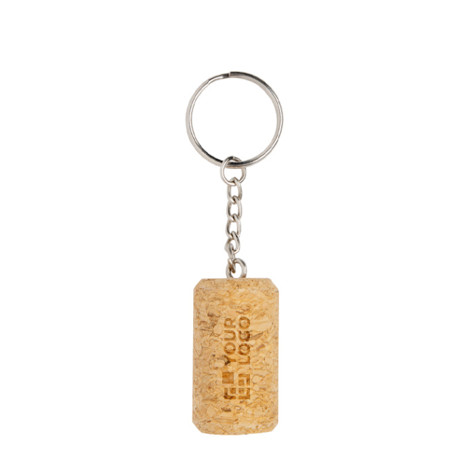 Natuurlijke kurken sleutelhanger, ideaal voor bedrukking
