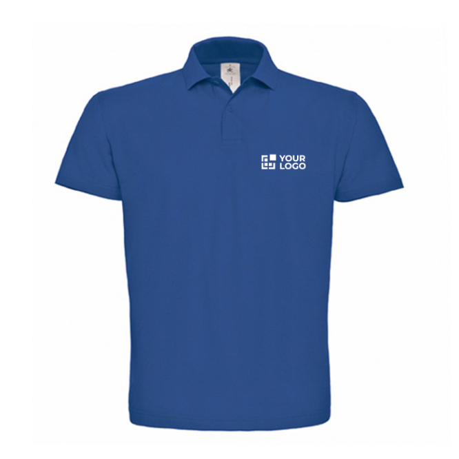 Piqué katoenen polo voor heren met 2 knopen 180 g/m² B&C met jouw bedrukking