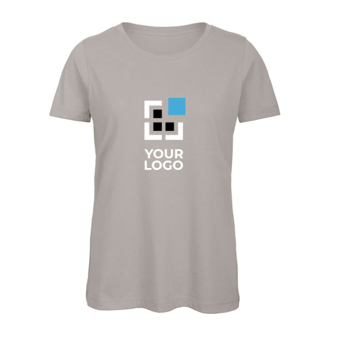 T-shirt van biologisch katoen voor dames met korte mouwen 140 g/m² B&C met jouw bedrukking