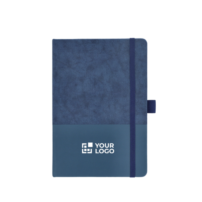 Notitieboek van kunstleer met origineel design A5 gelijnde bladzijden