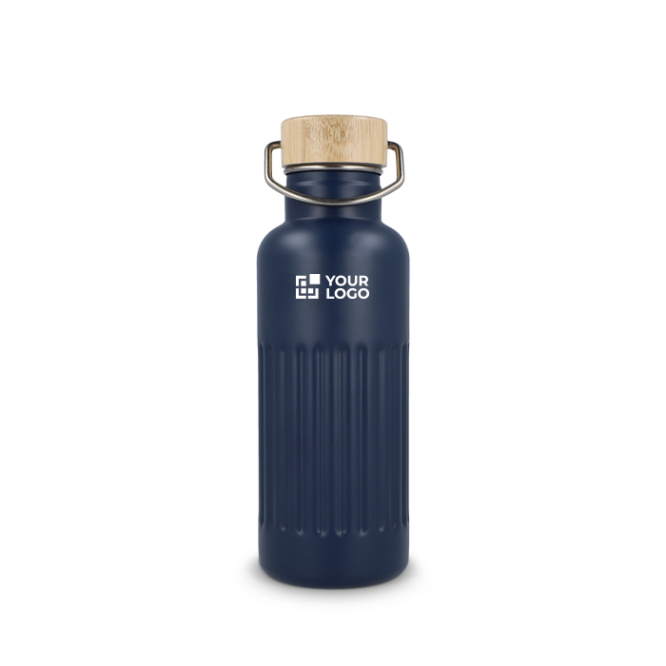 Thermosfles lekvrij met bamboe dop en handgreep 500 ml