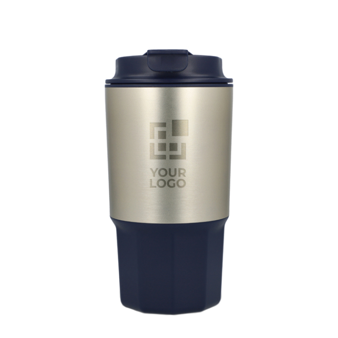 RVS meeneembeker met afsluitbare deksel 450 ml