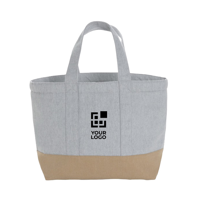 Kleine canvas koeltas met logo in twee kleuren