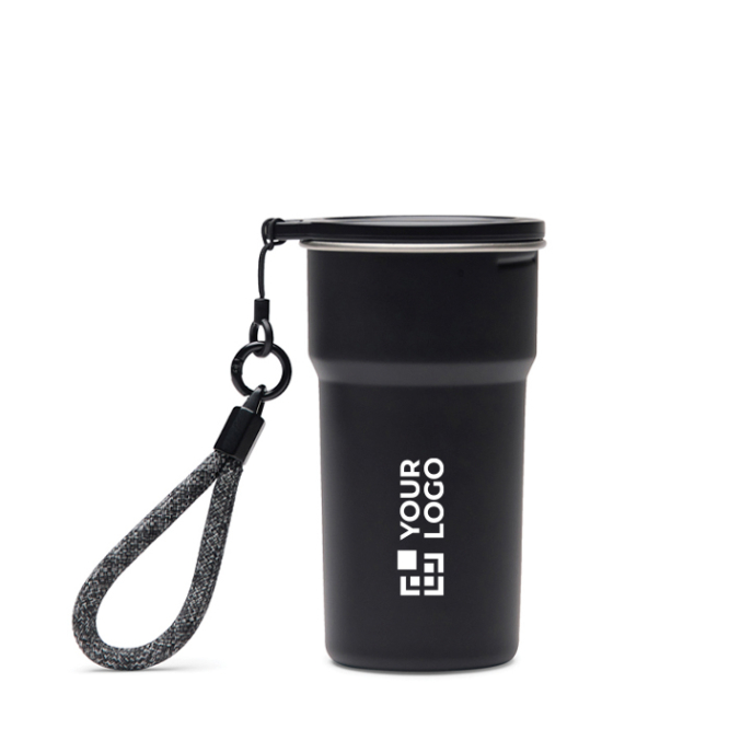 RVS reisbeker van gerecycled staal met bekers binnenin 450ml
