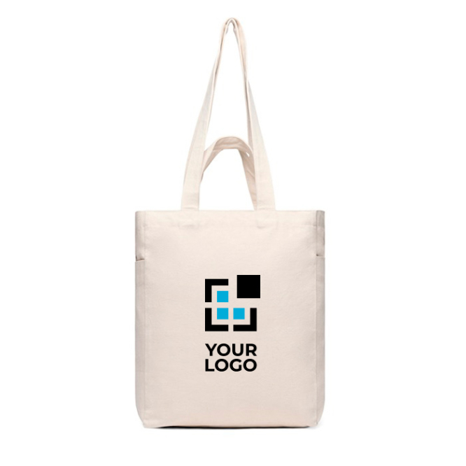 Tas met ritssluiting van gerecycled canvas met gewicht van 400 g/m²