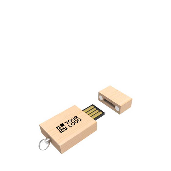 Custom made USB van hout met magneetsluiting, gemaakt in Europa