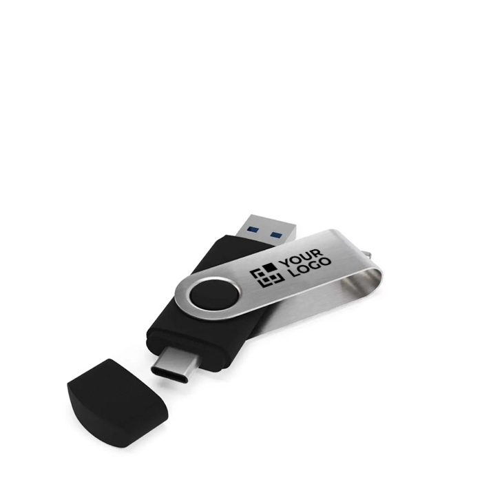 Custom made metale USB met Type C connector, gemaakt in Europa