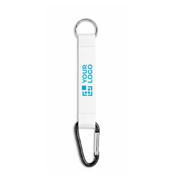 Custom made polyester sleutelhanger met karabijnhaak voor sublimatie