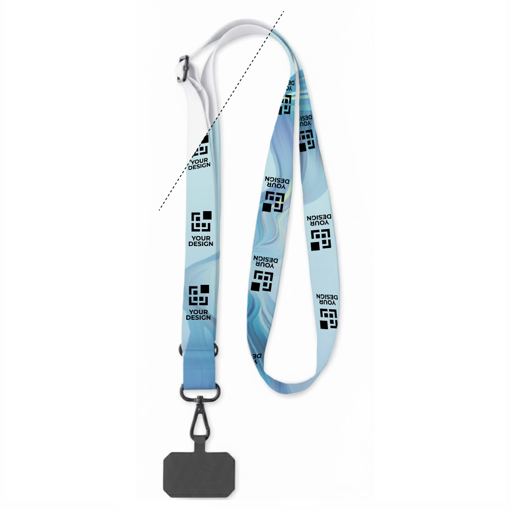 Custom made verstelbare RPET badgehouder lanyard voor sublimatie