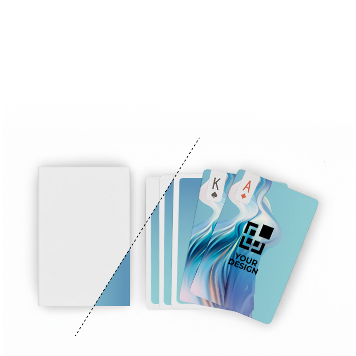 Set van 54 speelkaarten, dubbelzijdig personaliseerbaar